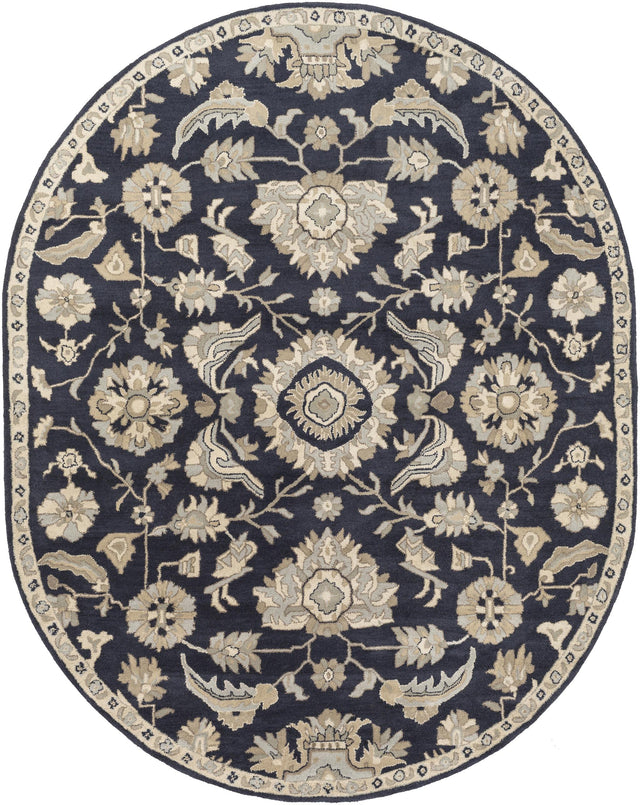 Surya Caesar CAE-1164 Brown Ink Blue 6' x 9' Oval Rug