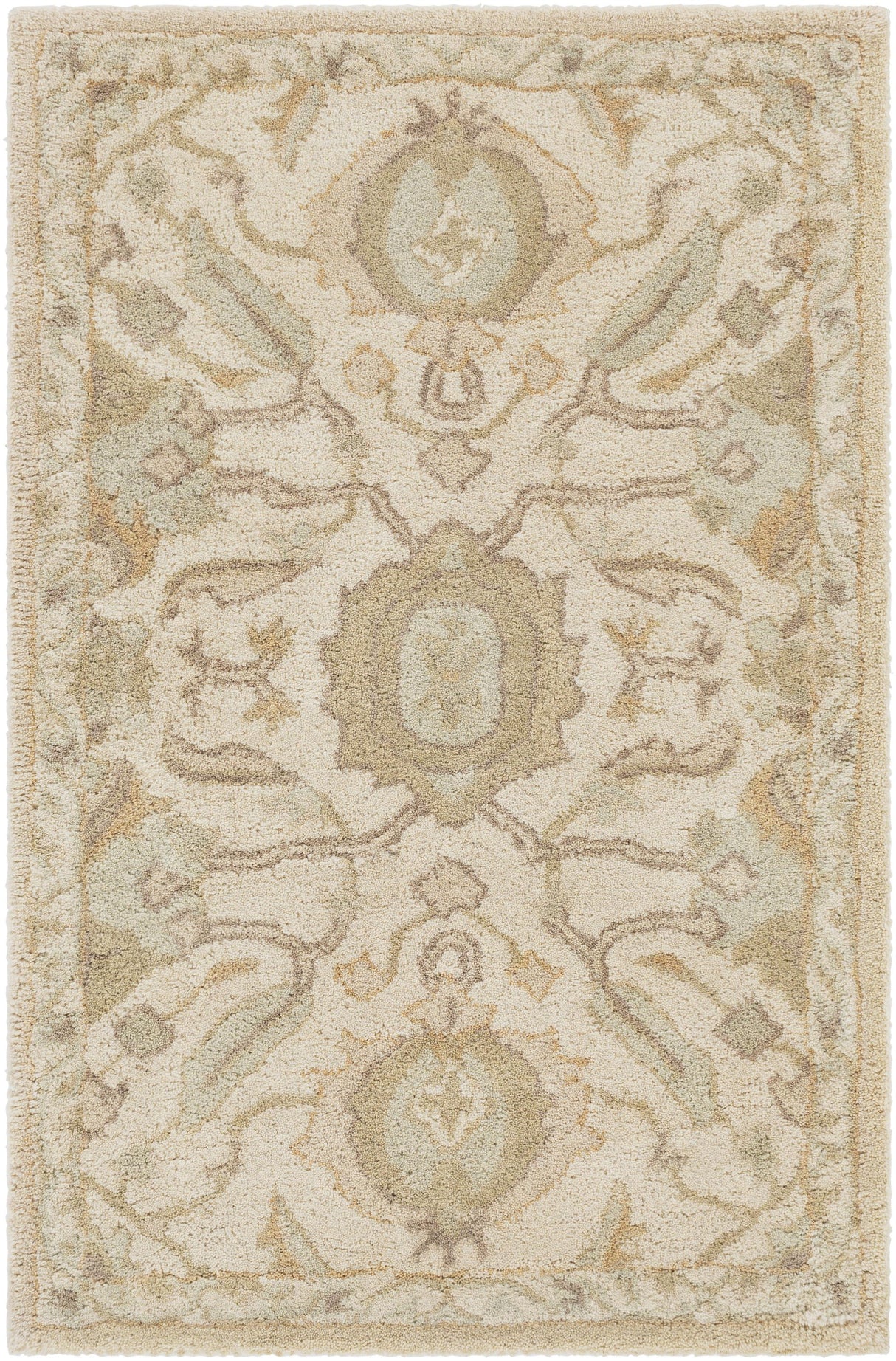 Surya Caesar CAE-1166 Cream Dusty Sage 6' x 9' Oval Rug