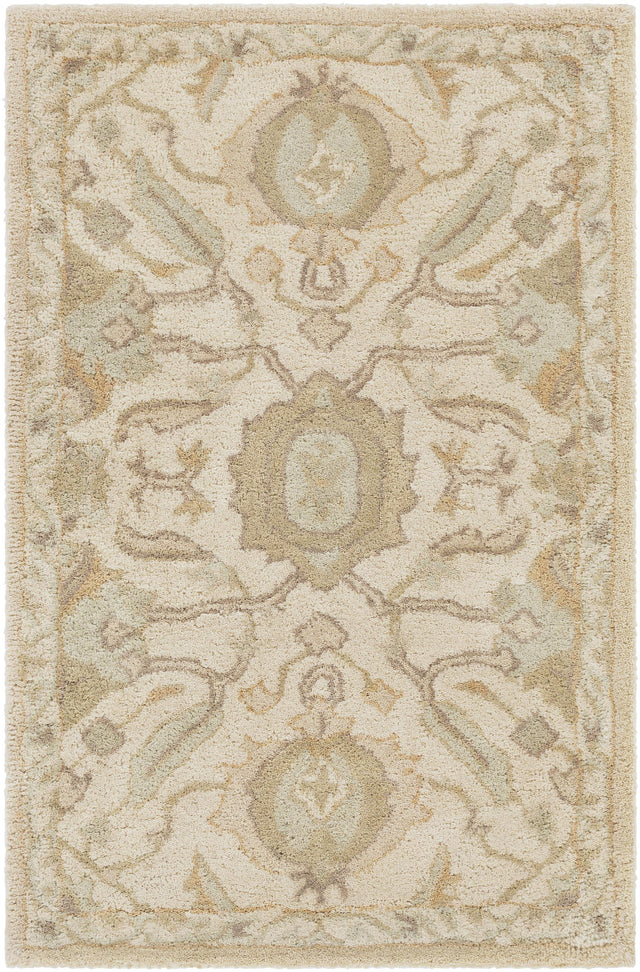 Surya Caesar CAE-1166 Cream Dusty Sage 6' x 9' Oval Rug
