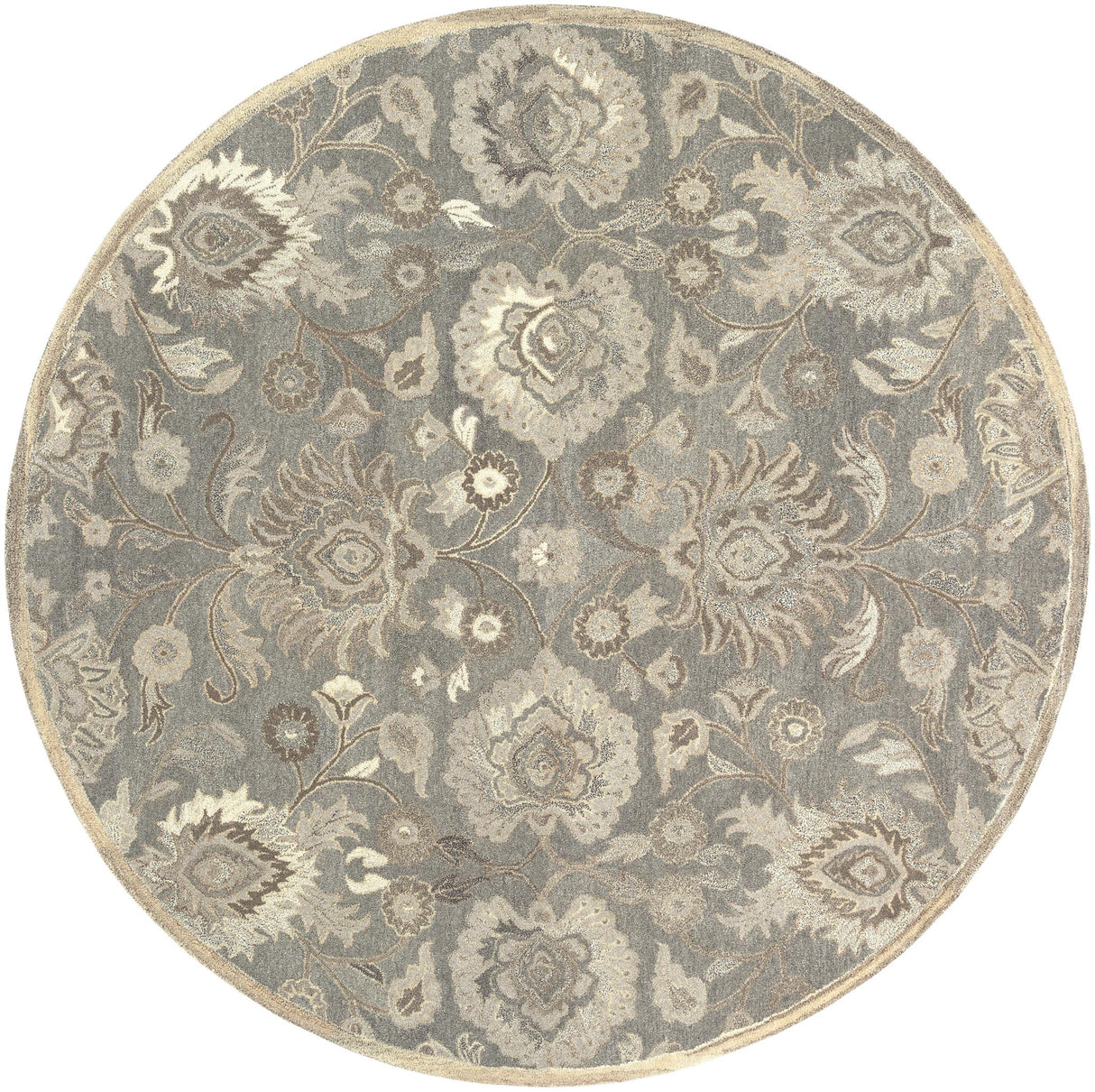 Surya Caesar CAE-1195 Black Brown 6' x 9' Oval Rug