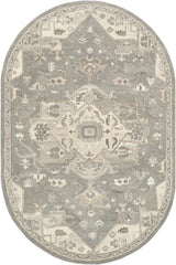 Surya Caesar CAE-1196 Black Brown 6' x 9' Oval Rug