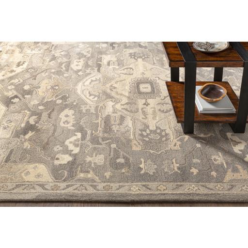 Surya Caesar CAE-1196 Black Brown 6' x 9' Oval Rug