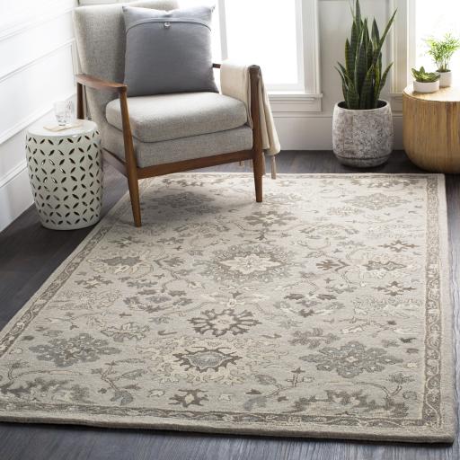 Surya Caesar CAE-1197 Black Brown 6' x 9' Oval Rug