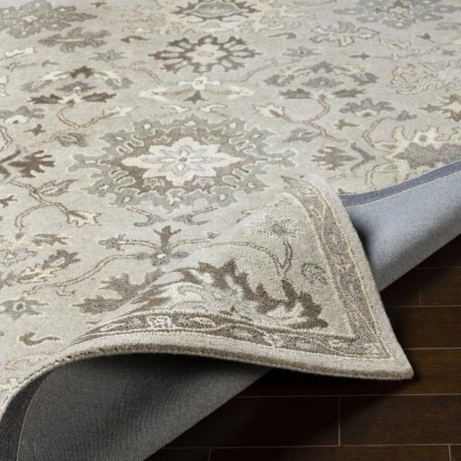 Surya Caesar CAE-1197 Black Brown 6' x 9' Oval Rug