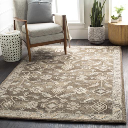 Surya Caesar CAE-1200 Black Brown 6' x 9' Oval Rug