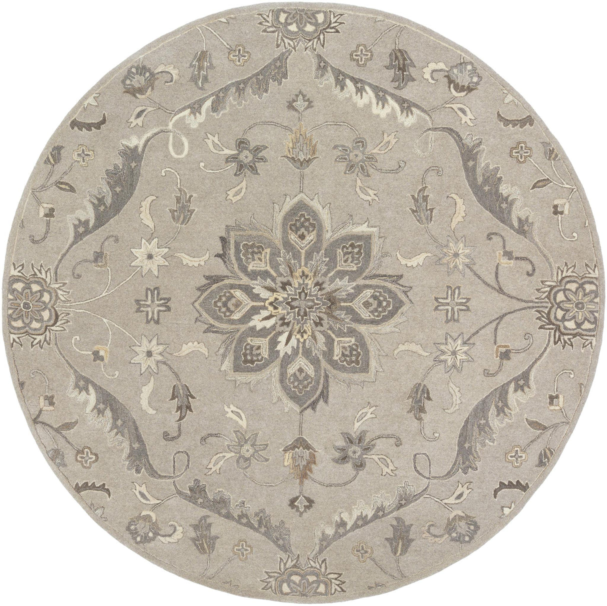 Surya Caesar CAE-1201 Black Brown 6' x 9' Oval Rug