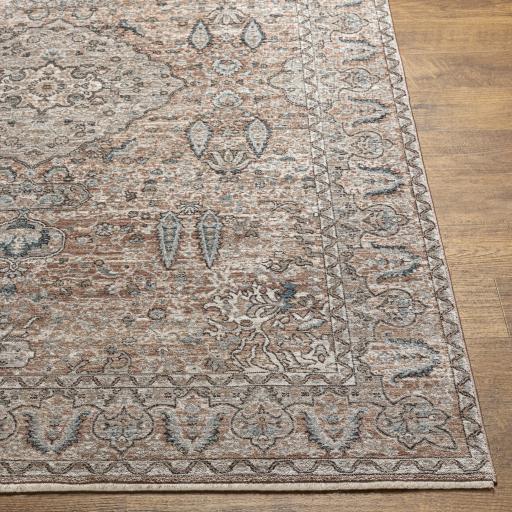 Surya Carlisle CSI-2305 Charcoal Cream 5'3" Round Rug