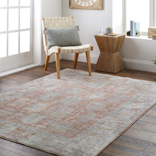 Surya Carlisle CSI-2314 Brick Red Dark Blue 2'11" x 7'3" Rug