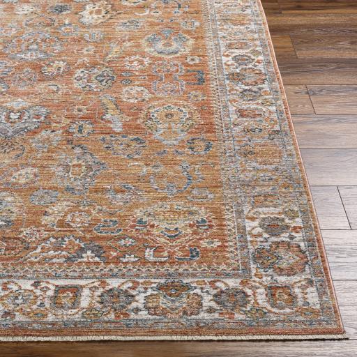 Surya Carlisle CSI-2317 Brick Red Dark Blue 7'10" Round Rug