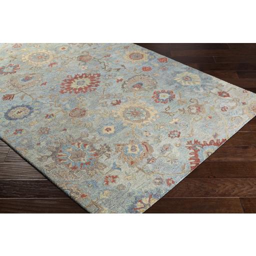 Surya Classic Nouveau CSN-1004 Aqua Brick Red 2' x 3' Rug