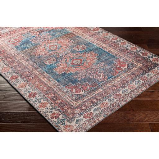 Surya Colin CLN-2305 Blue Brick Red 6'7" x 9' Rug