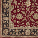 Surya Crowne CRN-6013 Black Brick Red 2' x 3' Rug