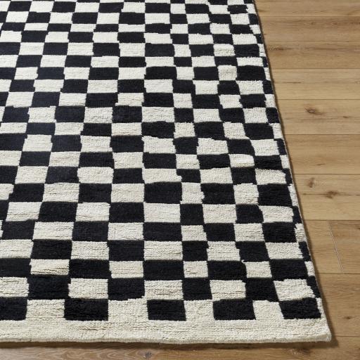 Surya Damier DMI-2301 Black Ivory 9' x 12' Rug