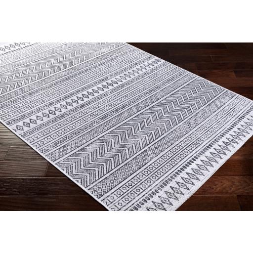 Surya Eagean EAG-2345 Black White 6'7" x 9' Oval Rug