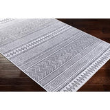 Surya Eagean EAG-2345 Black White 6'7" x 9' Oval Rug