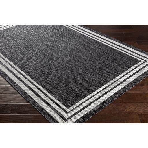 Surya Eagean EAG-2365 Charcoal Cream 6'7" Round Rug