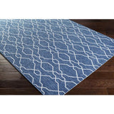 Surya Eagean EAG-2381 Cream Dark Blue 6'7" x 9' Oval Rug