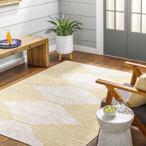 Surya Eagean EAG-2433 Ivory Mustard 2' x 2'11" Rug