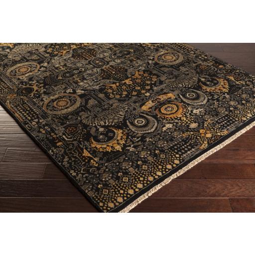 Surya Empress EMS-7000 Black Burnt Orange 3'6" x 5'6" Rug