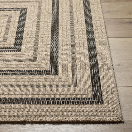 Surya Encore ENC-2300 Black Tan 3'3" Square Rug