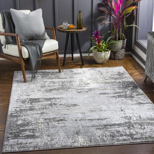 Surya Enfield ENF-2312 Charcoal Cream 5'3" x 7' Rug
