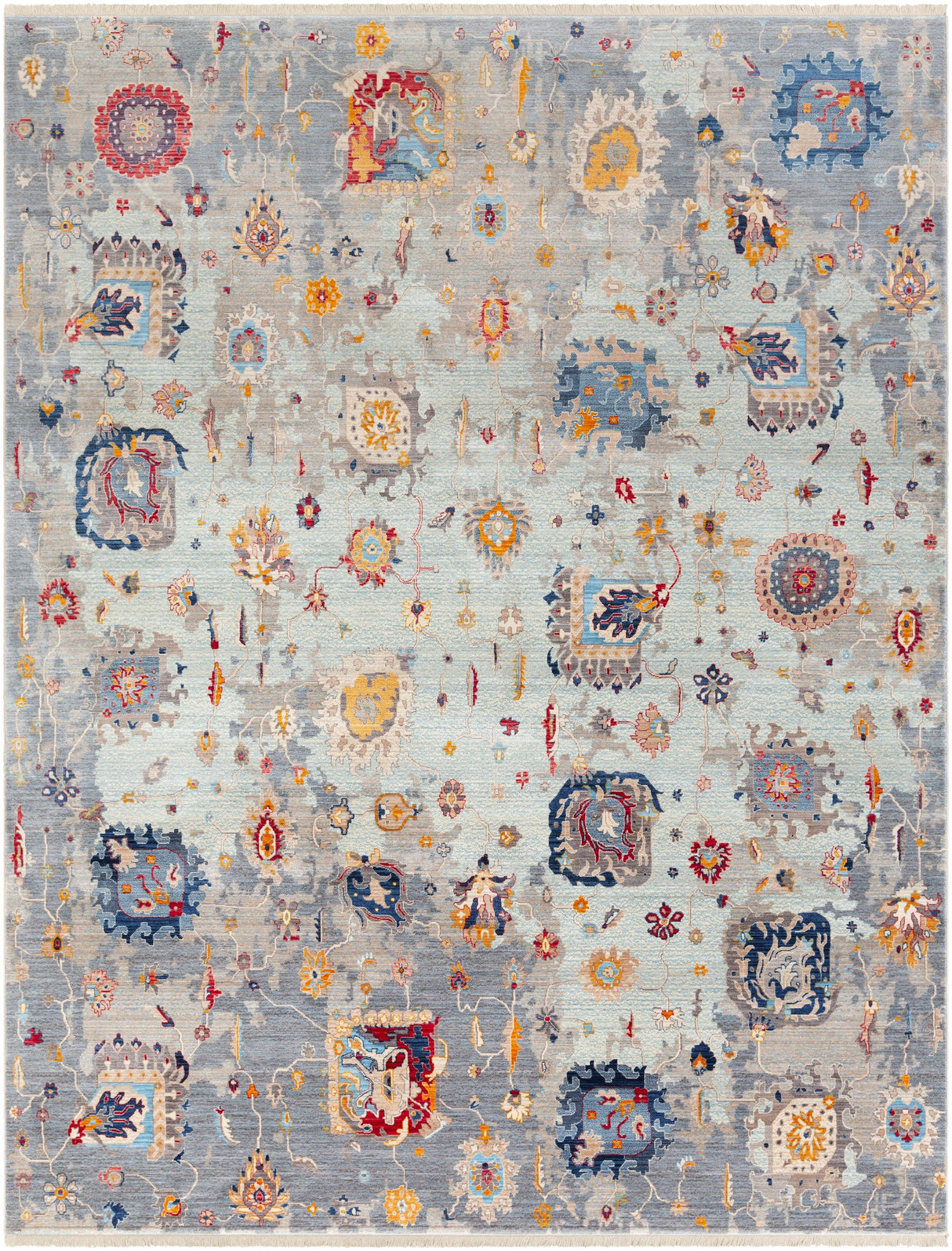 Surya Ephesians EPC-2318 Blue Burnt Orange 5' x 7'9" Rug