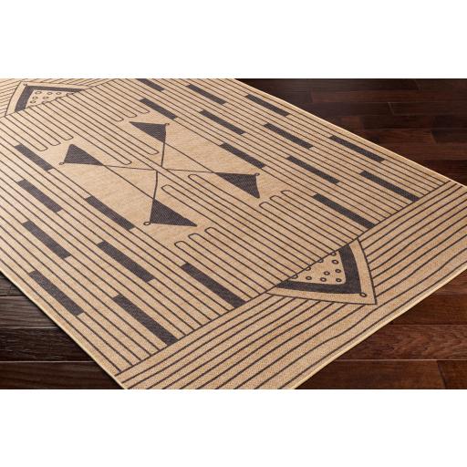 Surya Ez Jute EZT-2302 Beige Black 2' x 2'11" Rug