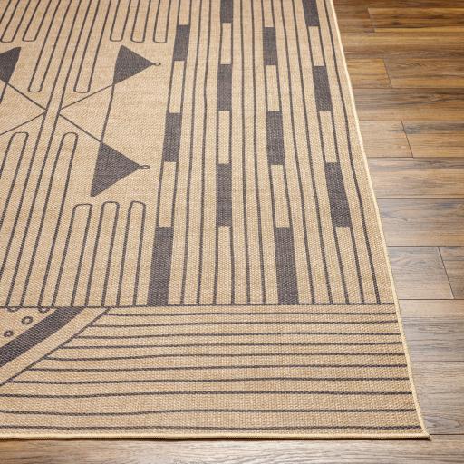 Surya Ez Jute EZT-2302 Beige Black 4' x 6' Rug