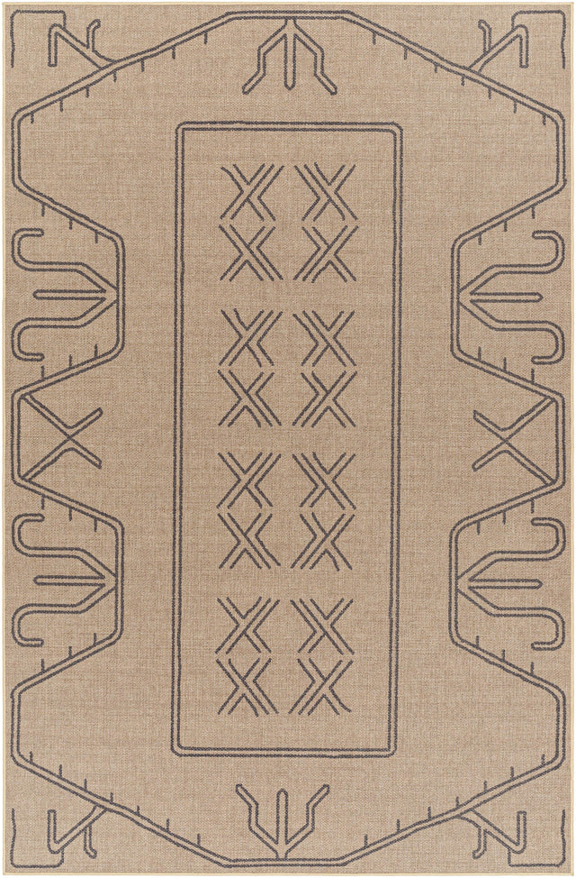Surya Ez Jute EZT-2305 Beige Black 2' x 2'11" Rug