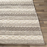 Surya Farmhouse Neutrals FLS-2301 Beige Charcoal 5' x 7'6" Rug