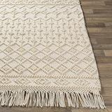 Surya Farmhouse Tassels FTS-2305 Beige White 5' x 7'6" Rug