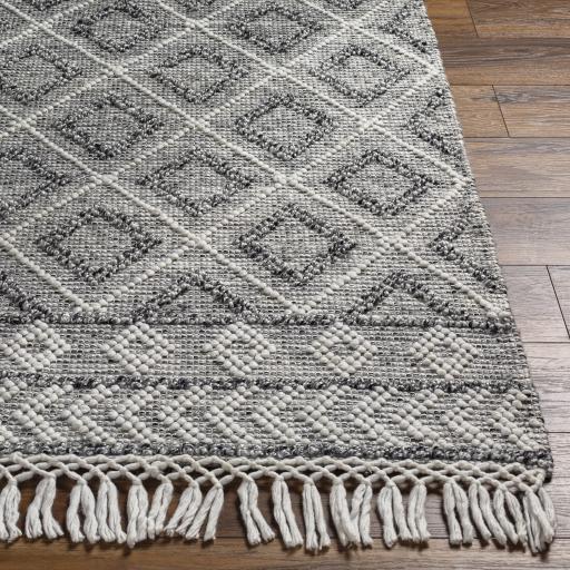 Surya Fleur FLE-2301 Black Gray 2'3" x 3'9" Rug