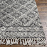 Surya Fleur FLE-2301 Black Gray 2'3" x 3'9" Rug
