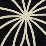 Surya Forum FM-7072 Black Cream 6' x 9' Kidney Rug