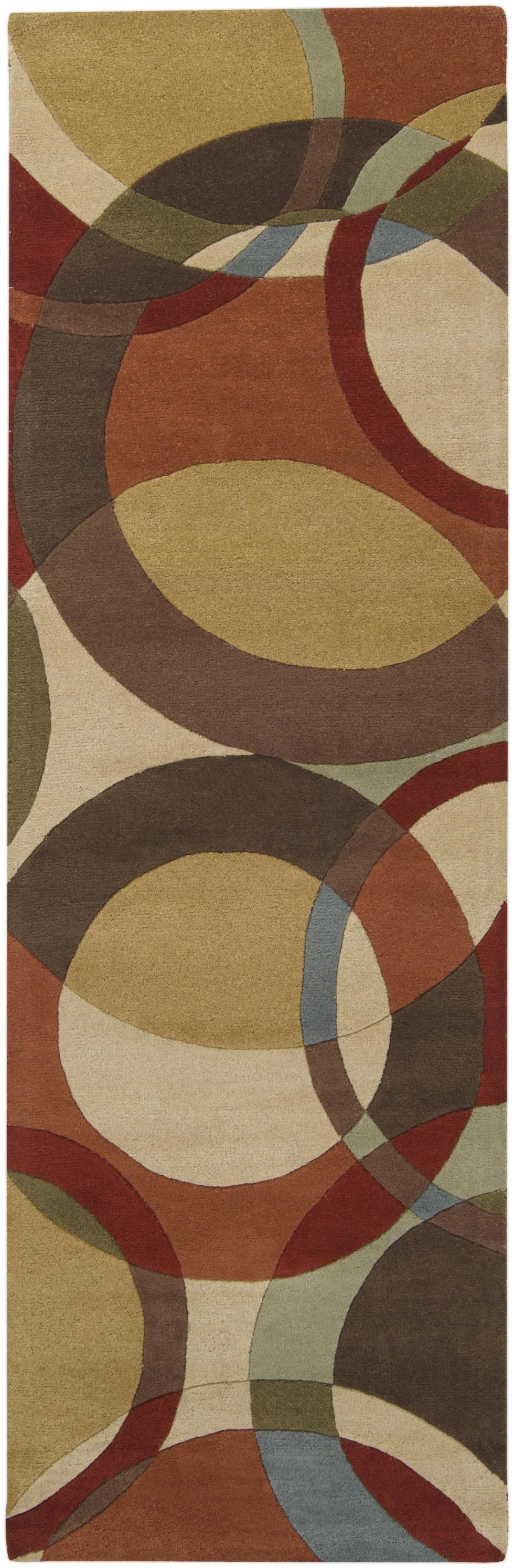 Surya Forum FM-7108 Brick Red Burgundy 6' x 9' Kidney Rug
