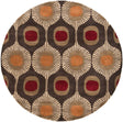 Surya Forum FM-7170 Brown Burgundy 6' x 9' Kidney Rug