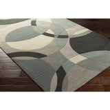 Surya Forum FM-7193 Black Charcoal 6' x 9' Kidney Rug