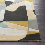 Surya Forum FM-7194 Beige Black 6' x 9' Kidney Rug