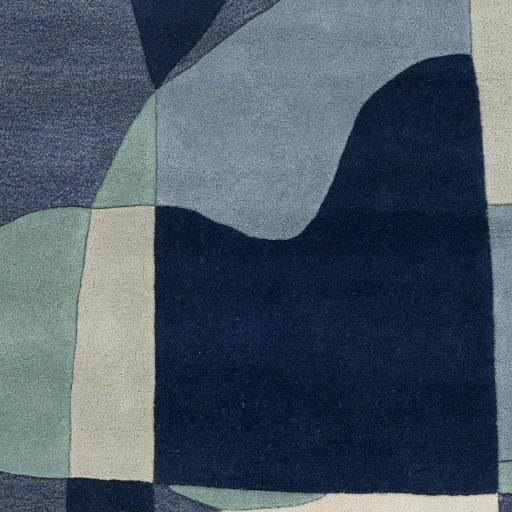 Surya Forum FM-7195 Dark Blue Denim 6' x 9' Kidney Rug