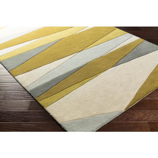 Surya Forum FM-7203 Gray Ivory 6' x 9' Kidney Rug