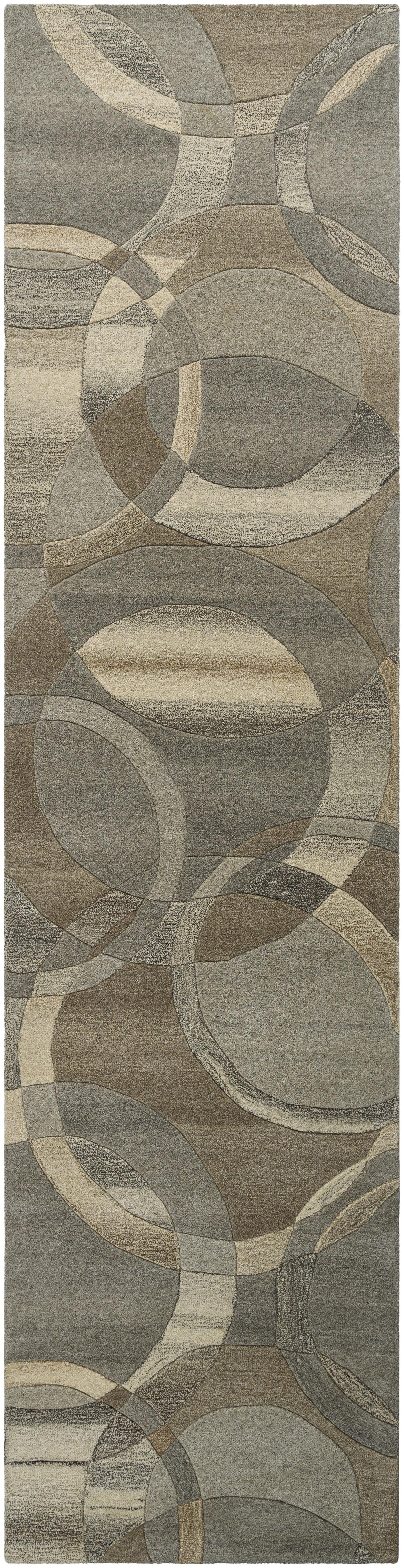 Surya Forum FM-7210 Black Brown 6' x 9' Kidney Rug