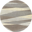 Surya Forum FM-7211 Black Brown 6' x 9' Kidney Rug