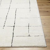 Surya Freud FEU-2300 Black Ivory 5'3" x 7' Rug