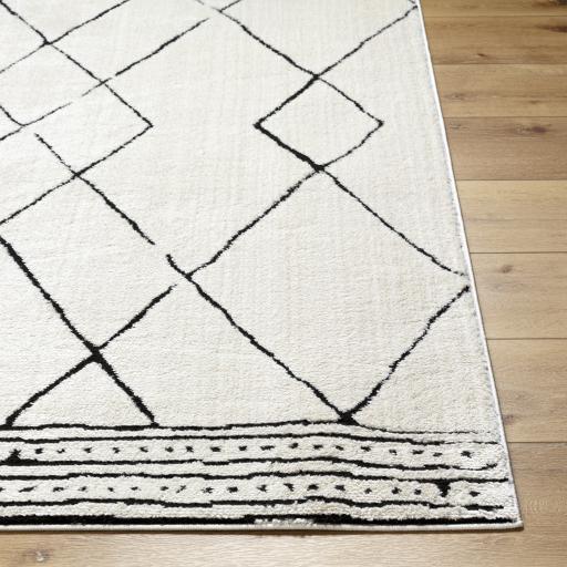 Surya Freud FEU-2322 Black Ivory 5'3" x 7' Rug