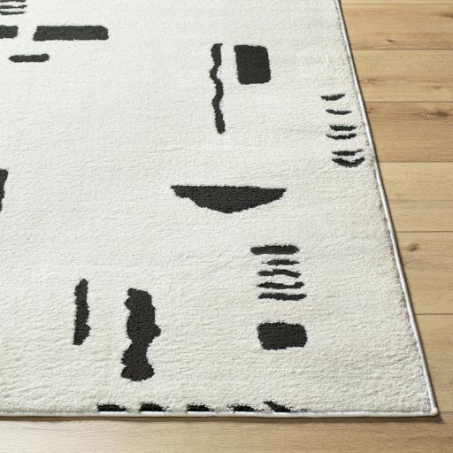 Surya Freud FEU-2333 Black Ivory 5'3" x 7' Rug
