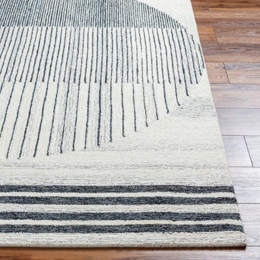 Surya Granada GND-2334 Black Charcoal 8' Round Rug