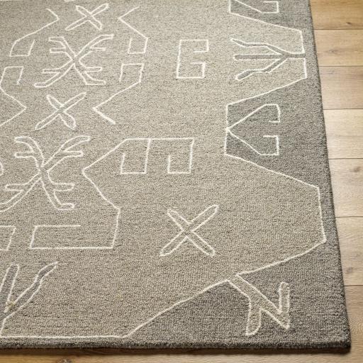 Surya Granada GND-2352 Cream Medium Gray 2' x 3' Rug