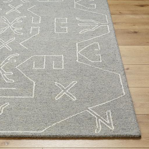 Surya Granada GND-2353 Cream Medium Gray 2' x 3' Rug