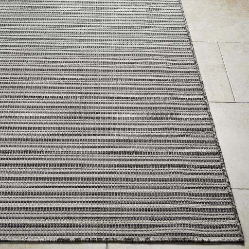 Surya Hampton HPT-2310 Black Ivory 5'1" x 7' Rug