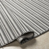 Surya Hampton HPT-2310 Black Ivory 7'7" Square Rug